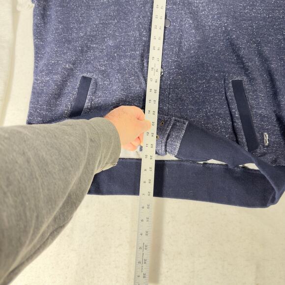 Sean John Fleece Shacket Snaps Jacket Men XXXL (3XL) Heathered Blue Grey Pockets - Picture 7 of 16